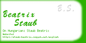 beatrix staub business card